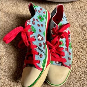 Harajuku Lovers Red Blue & Green ladybug sneakers